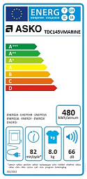Профессиональная сушильная машина Asko TDC145 V Marine