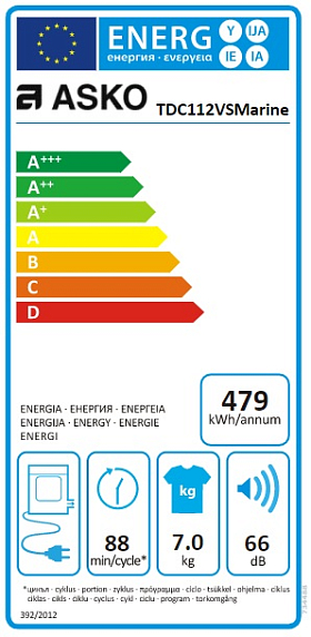 Профессиональная сушильная машина Asko TDC112VS MARINE preview 2